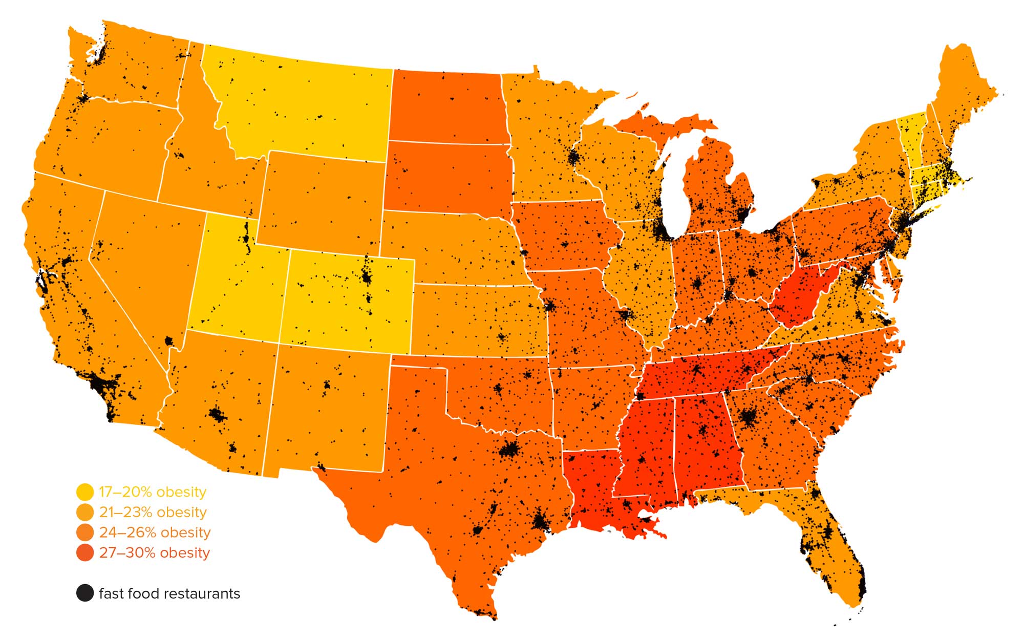 Mapping Fast Food And Obesity Guy Allen Parker